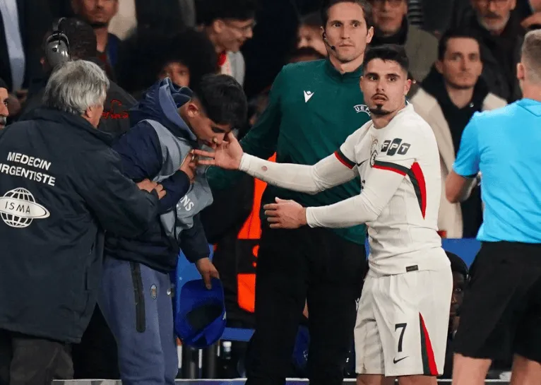 欧足联官方：内托因推搡球童的不当行为，启动纪律调查程序